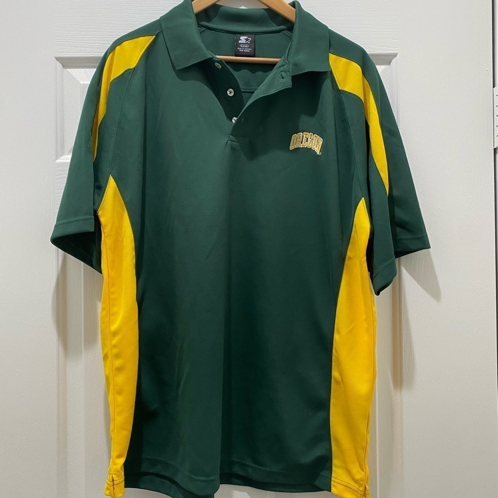 STARTER Oregon Ducks Collared Shirt, XL